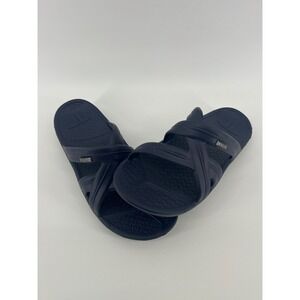 TELIC Lightweight Mallory Slides WOMEN'S Size 8 (S) Open Toe Sandals Navy Blue